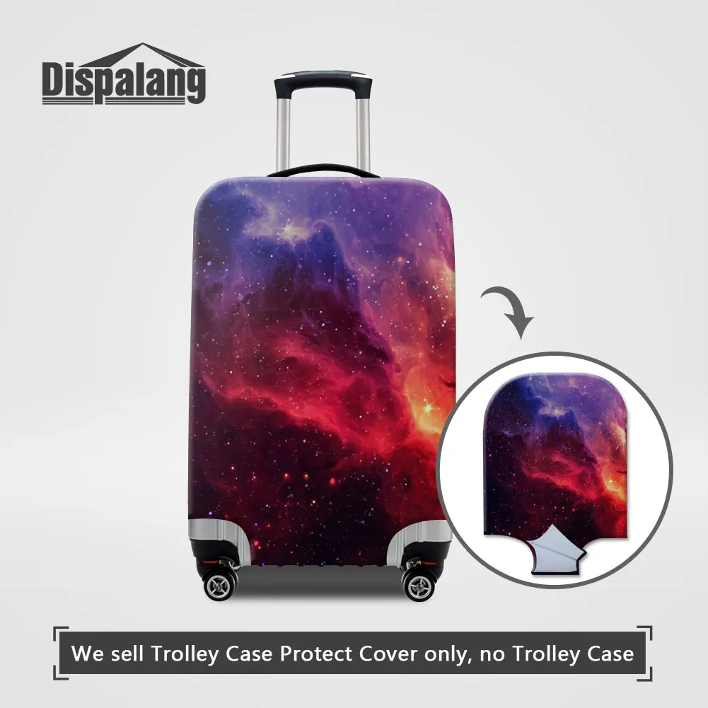 Чехол Dispalang Galaxy Suit, чехол на колесиках, Вселенная, Космический багаж, защитный чехол для 18-32 дюймов, защита от пыли, водонепроницаемые защитные чехлы - Цвет: Темно-синий