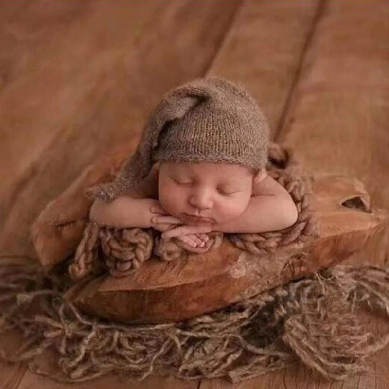Ylsteed Baby фотография Реквизит новорожденный съемки джутовый фон одеяло не сужающийся книзу слой Чистая фотография одеяло, корзина, наполнитель