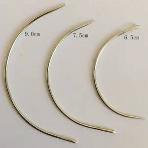 25 pcs/bag Large 9cm C Shape Curved Needles Wig making crochet braids ventilating Hair weaving needl in USA (United States)