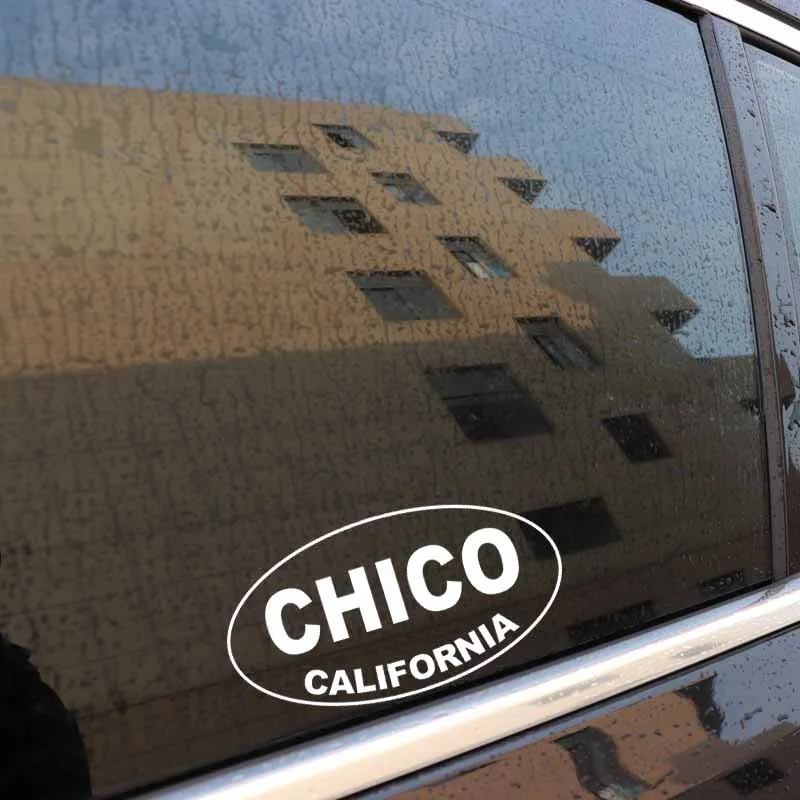 YJZT 15 см * 8 овальные автомобильные наклейки виниловые стиль CHICO CALIFORNIA цвет черный
