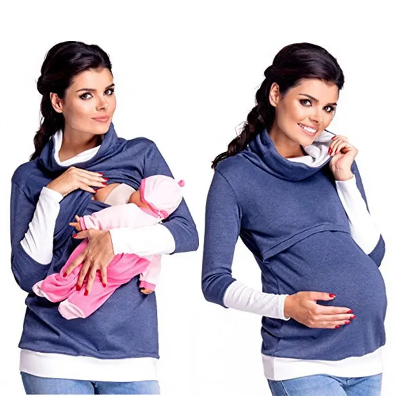 Модные женские толстовки для грудного вскармливания беременных и кормящих - Фото №1