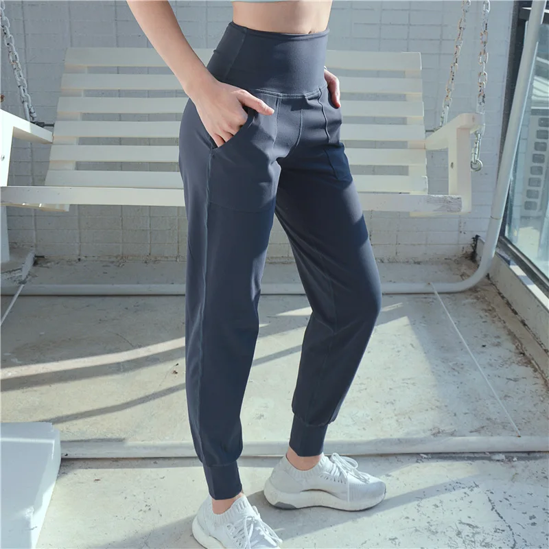 Свободные штаны для фитнеса с высокой талией большие размеры женские полная