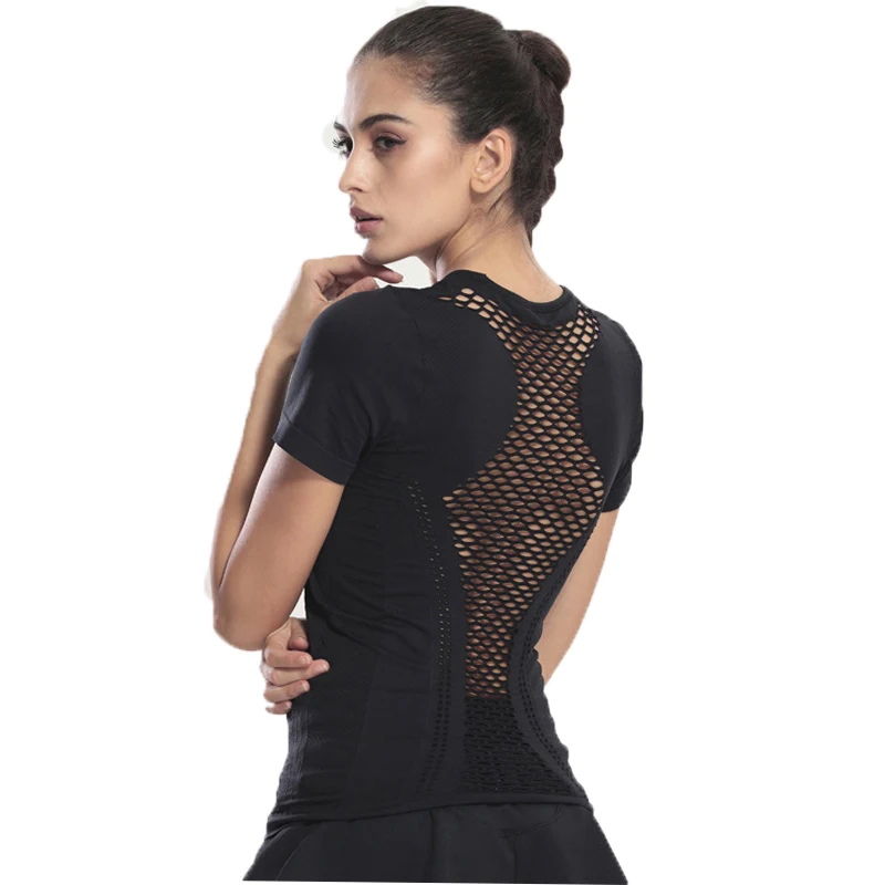 Новинка 2018 футболка для отдыха сетчатые быстросохнущие топы занятий спортом с