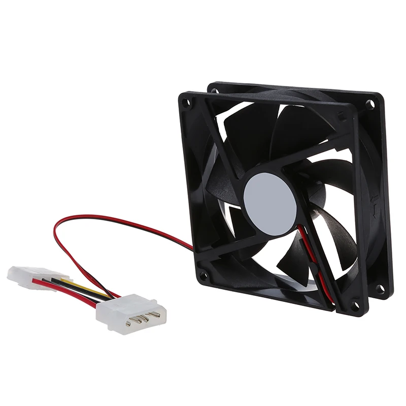 DC 12V 4 Pin черный пластиковый ПК Вентилятор охлаждения 90 мм x 25 | Бытовая техника