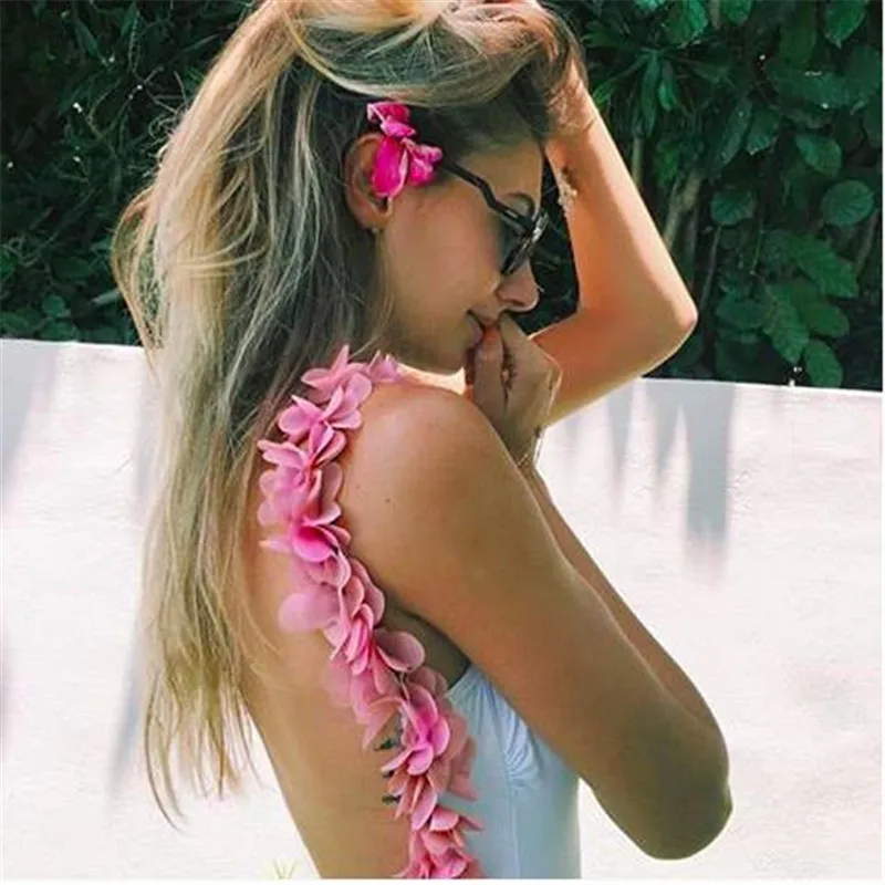 2017 купальник сексуальный чистый цвет росы ремень с бразильский стиль лепесток