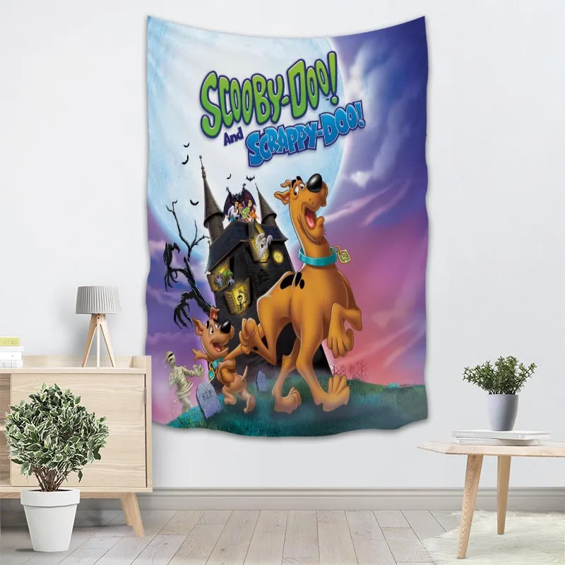 Пользовательский гобелен Scooby-Doo на стену, вечерние украшения, художественный Декор для дома, пляжное полотенце, одеяла на заказ