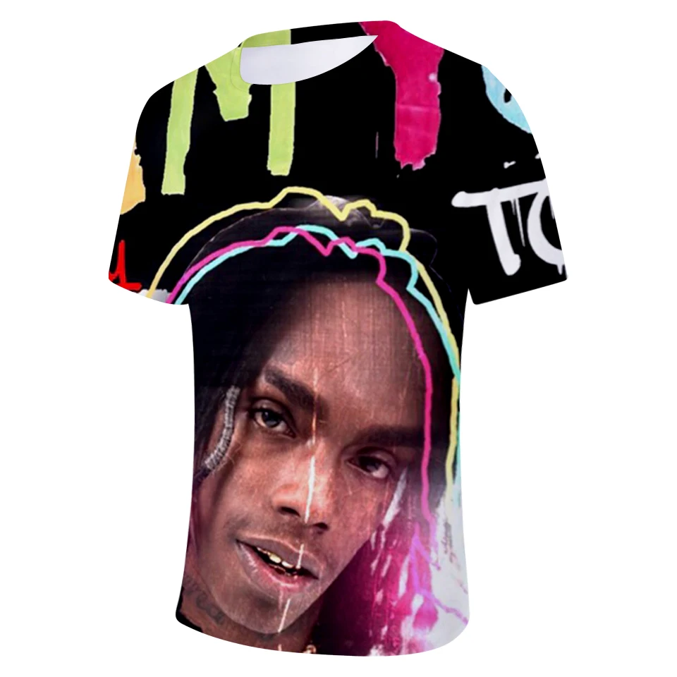 Лето г. YNW MELLY Мужская 3D футболка/для женщин Мода Harajuku Хип Хоп Уличная YNW MELLY 3D короткий рукав для мужчин футболка