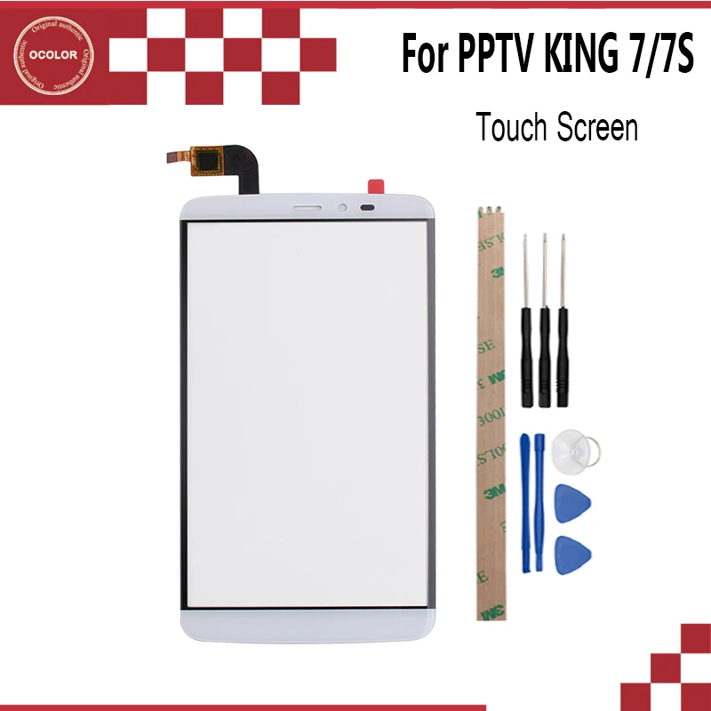 Ocolor для PPTV KING 7 Сенсорная панель 6 дюймов сенсорный экран дигитайзер сенсор Замена для PPTV KING 7S мобильный телефон+ инструмент+ клей