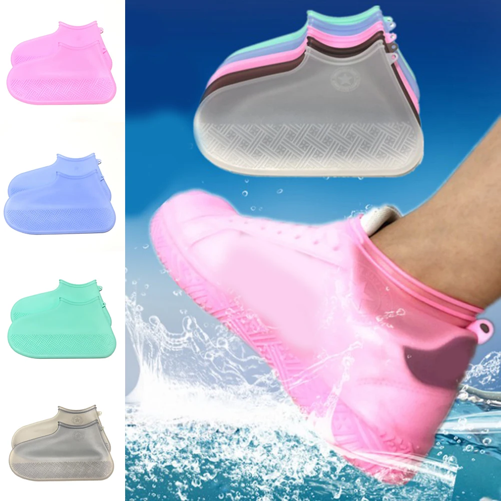 1 Pair Reusable Shoes Covers Waterproof Silicone Protectors for Indoor Outdoor LBShipping | Обувь