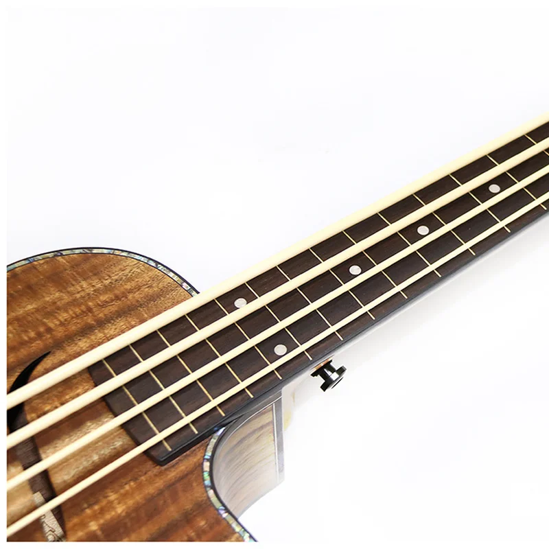 Электрическая твердая Акация укулеле бас Fretless 30 дюймов гитара 4 струны мини УКУ