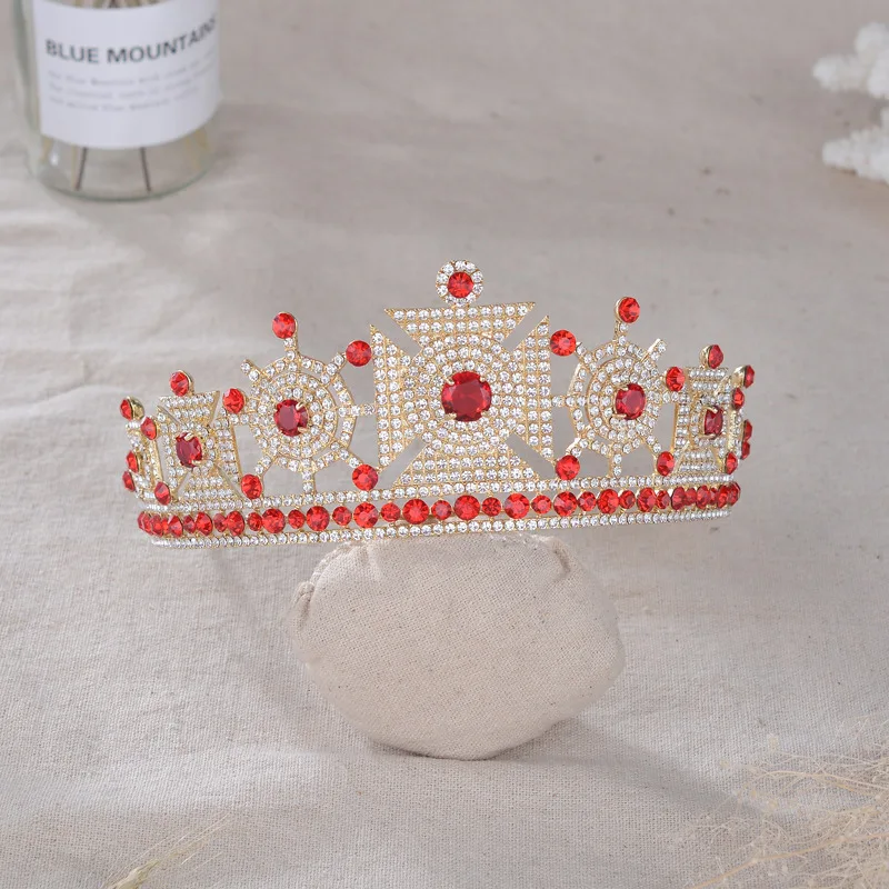 Новый невесты красочные свадебные украшения для волос кристалл тиара свадебный