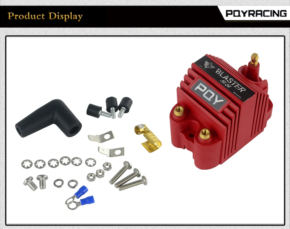 PQY-Универсальный бластер Ss 12V Высокая выходная внешняя Мужская e-ядро катушка зажигания с комплектами адаптер PQY-EIC00-K