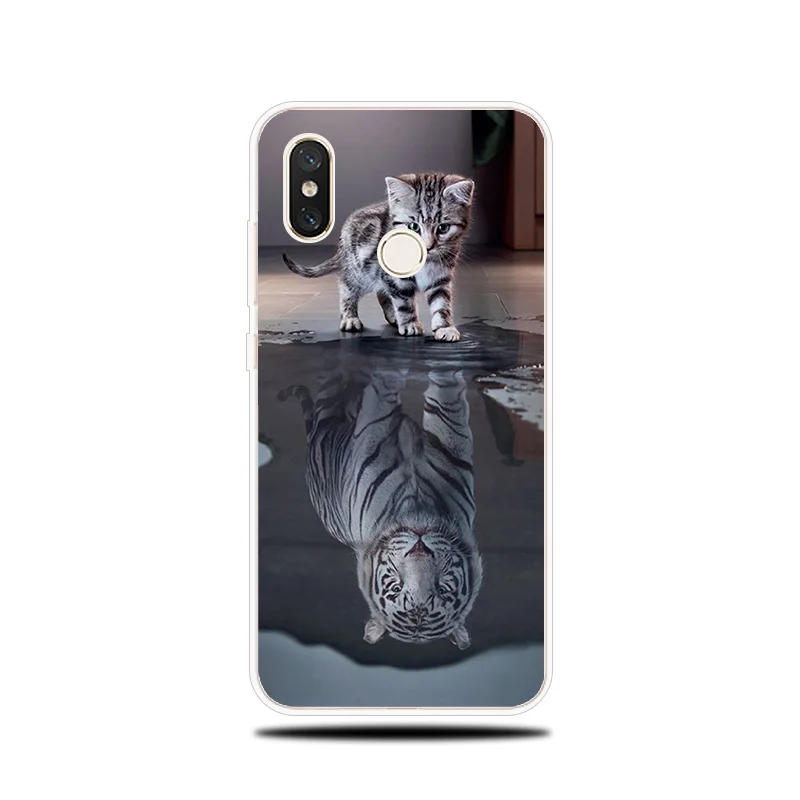 Cute Pet Cat Patterned Silicone Case For Xiaomi Mi 5X A1 A2 6 6X Note 3 8 9 SE Lite Pro Mix 2 S Pocophone F1 Cover Soft |