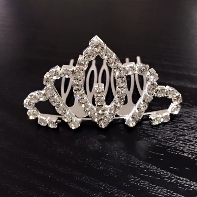 Новый дизайн Милая принцесса блестящая корона со стразами заколка для волос