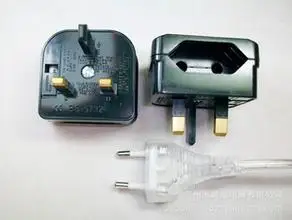 5 шт. Бесплатная доставка 5А 2Pin EU до 3Pin UK адаптер штекер BS5732 AC Разъем питания для