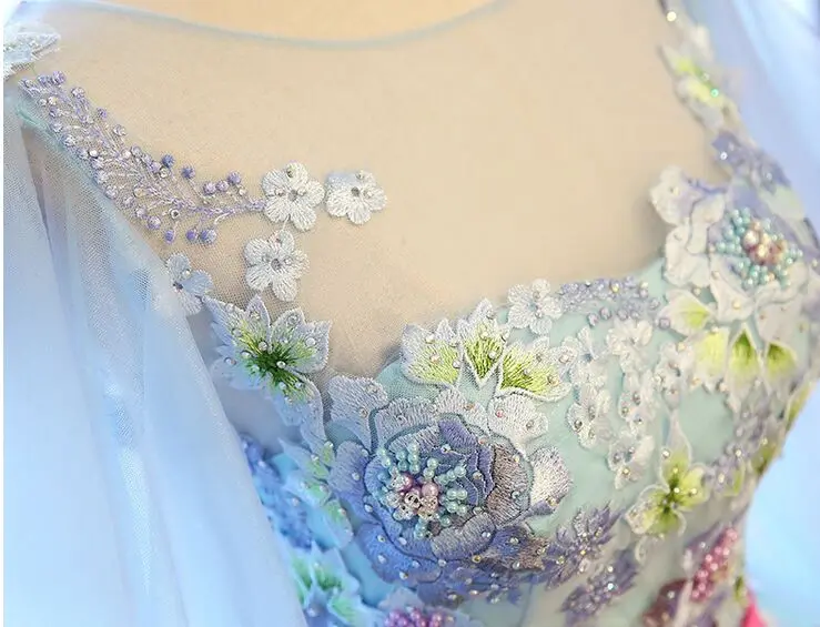 100% настоящие бабочки рукава бисероплетение косплей бальное платье принцесса