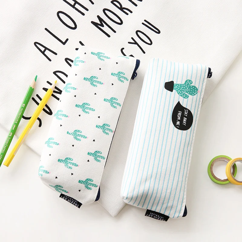 Новый Свежий кактус Lover чехол Милая Холщовая Сумка карандаш школьные