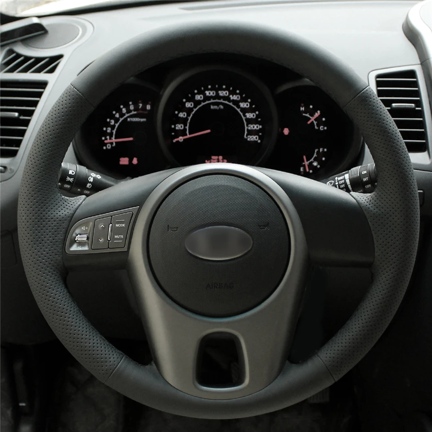 MEWANT черная искусственная кожа фотосессия для Kia Forte 2009 2014 Soul 2010 2013 Rio 2011|car steering wheel