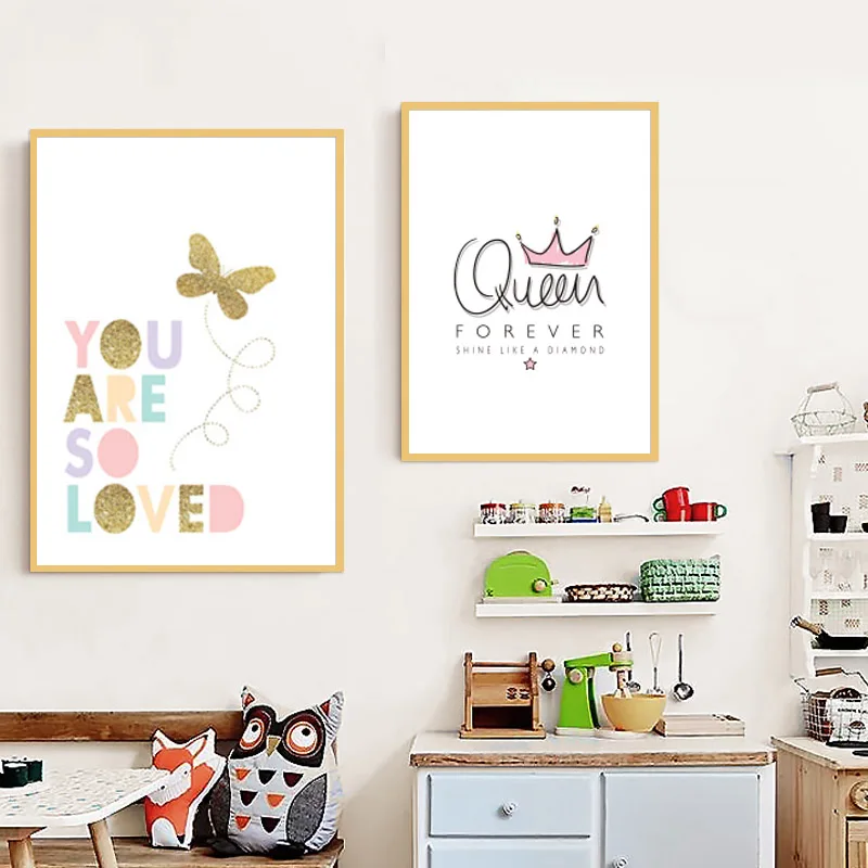 Украшение для детей в скандинавском стиле Золотая Бабочка Мультяшные звезды