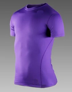 Мужские компрессионные базовые слои под топы фитнес футболки Skins gear Одежда Твердые тепловые тройники высокая гибкость Размер S-XXL - Цвет: purple