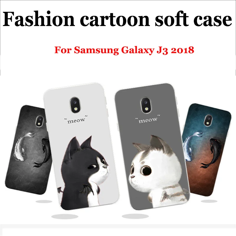 2 шт. для samsung Galaxy J3 2018 чехол стильная футболка с изображением персонажей видеоигр