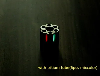 mixcolor Титановый сплав нож бусины Паракорд подходит для шести тритиевых газовых трубок нож шнур веревка гаджет для использования на открытом воздухе EDC мульти инструменты молния голова - Цвет: mixcolor