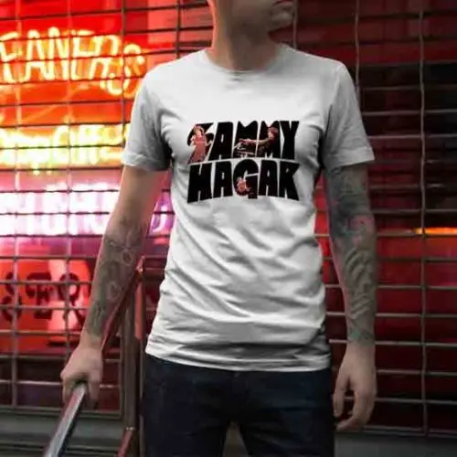 Деловые рубашки мужские с коротким рукавом Сэмми Хагар Print Crew Neck Tee|crew neck|tee teetees men |