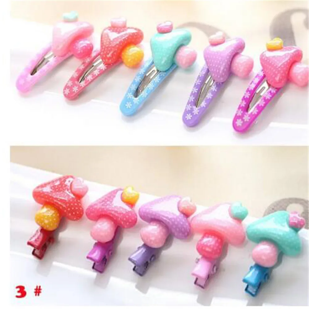 

4pcs/set Korean Fashion Fruits Hair Clip Children Girls Cute Flower Animal Bobby Pins Hair Accessories Candy Color Hairpins