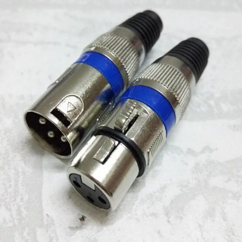 

5 пар никелированный 3 pin XLR аудио кабель Разъем MIC штекер + famale разъем