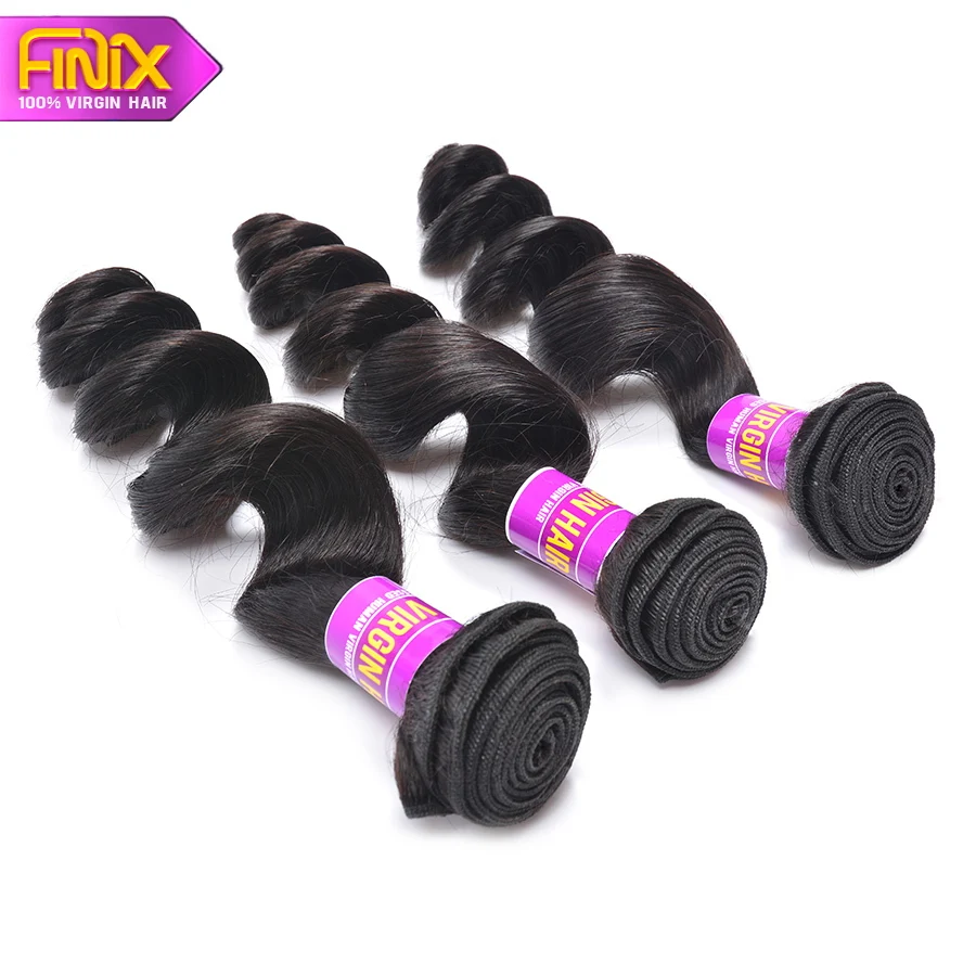 Kbl Indian Virgin Hair Loose Wave 3pcs 100% Human Weaving Curly More Wavy |