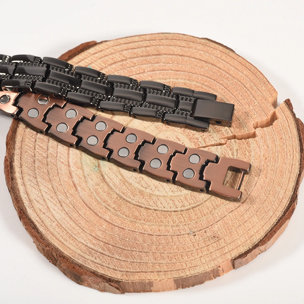 Ювелирные изделия Wollet медный браслет для мужчин лечебная энергия магнитная