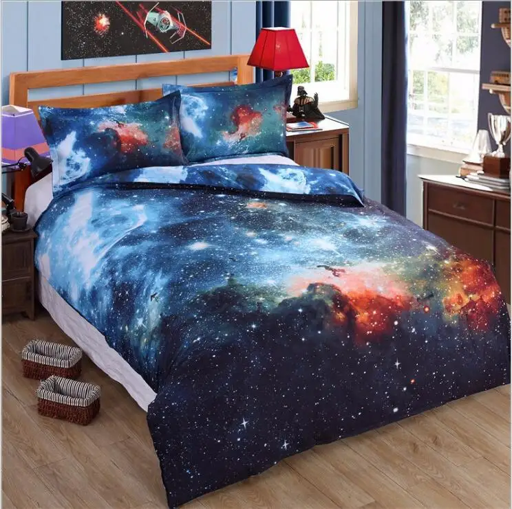 3D постельное белье Galaxy, пододеяльник, набор для близнецов, комплекты постельного белья, Вселенная, космическое пространство, большой размер, комфертер, комплекты постельного белья, одинарный, двойной - Цвет: No.20