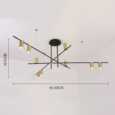 Scandinavian Post-modern LED Ceiling Chandeliers Lighting Creative Designer Hanging Lamp Dining Room Living Room Coffee Lustre - Цвет абажура: Gold 9Heads