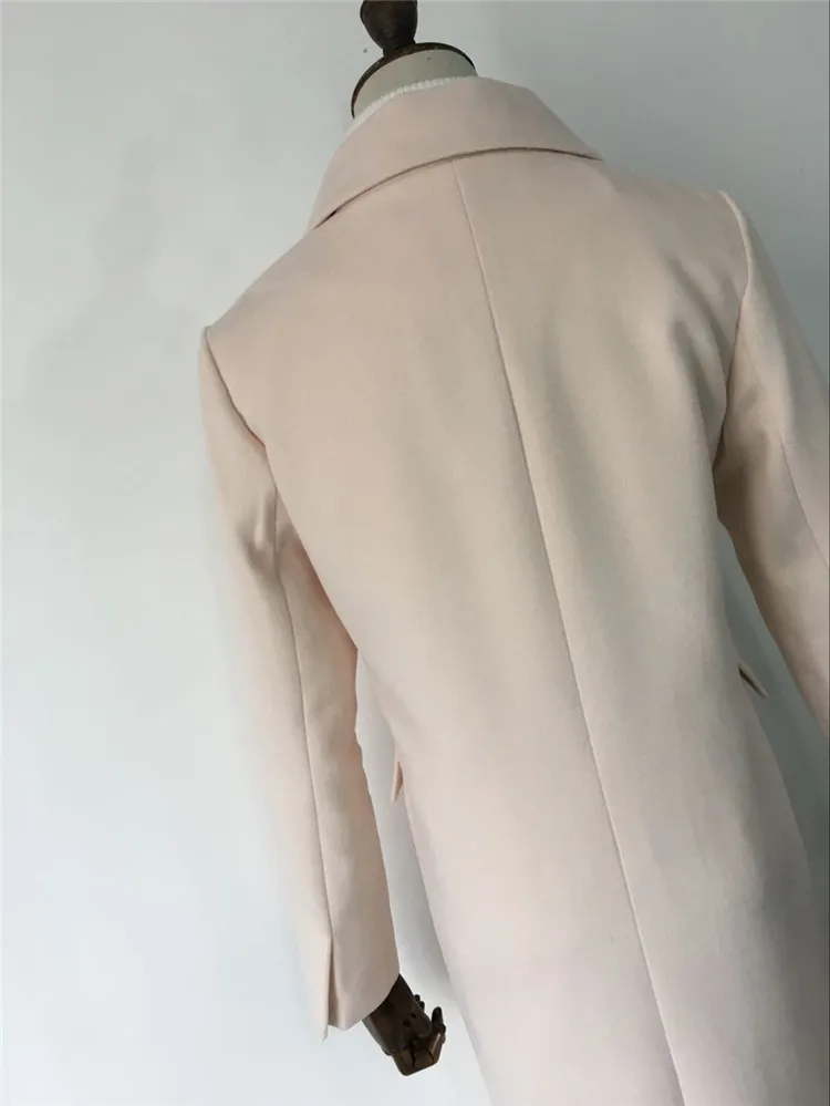 ZADORIN, длинное зимнее пальто для женщин, шерстяное пальто, одноцветное, с длинным рукавом, двубортное, с отворотом, элегантное пальто, подиум, Тренч, пальто, Femme