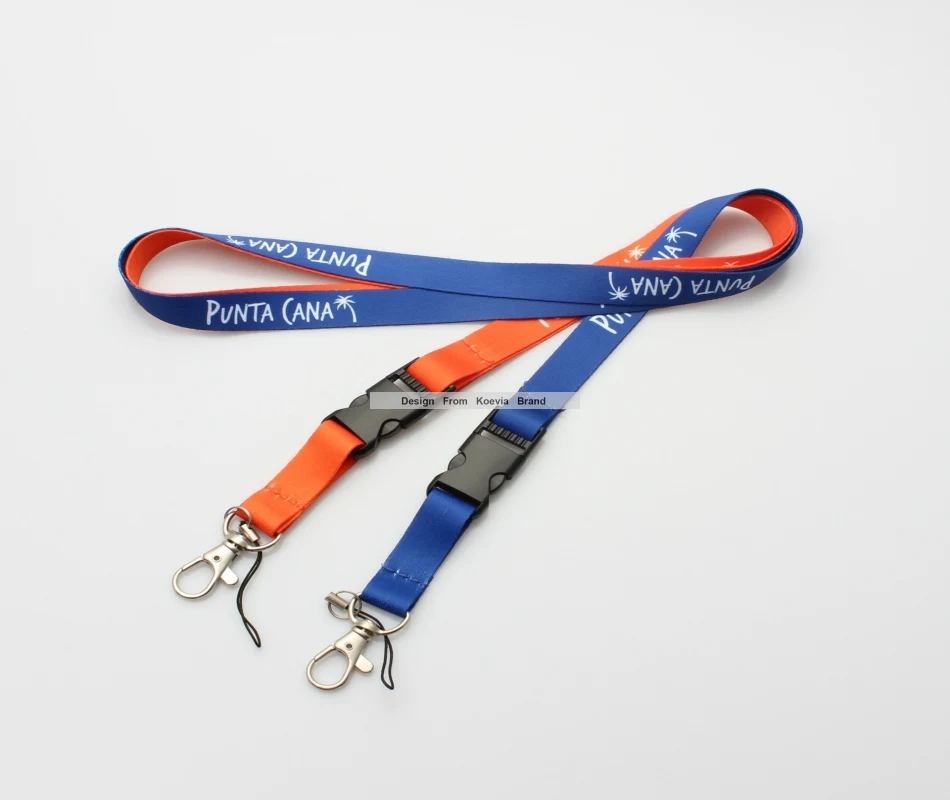 

Custom Flat Lanyard Logo Print Safety Quickly Released buckle Neck Lanyard For ID Pouches Holders 20MM Width