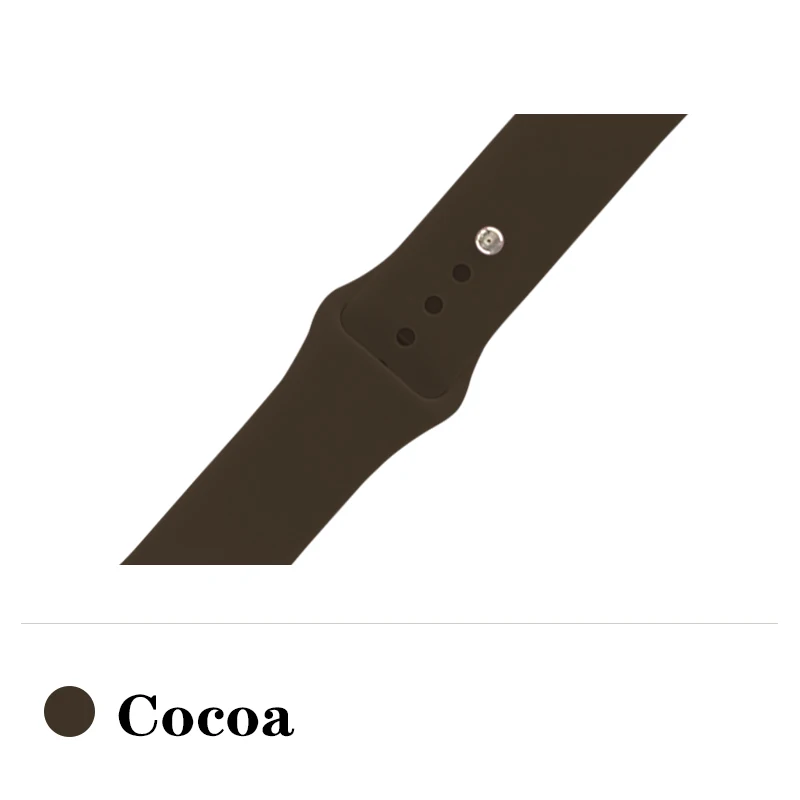 Cocoa Ремешок для Apple Watch Band 4 3 Iwatch Band 42 мм 38 мм 44 мм 40 мм силиконовый ремешок для часов оранжевые браслеты для девочек и женщин - Цвет ремешка: Cocoa