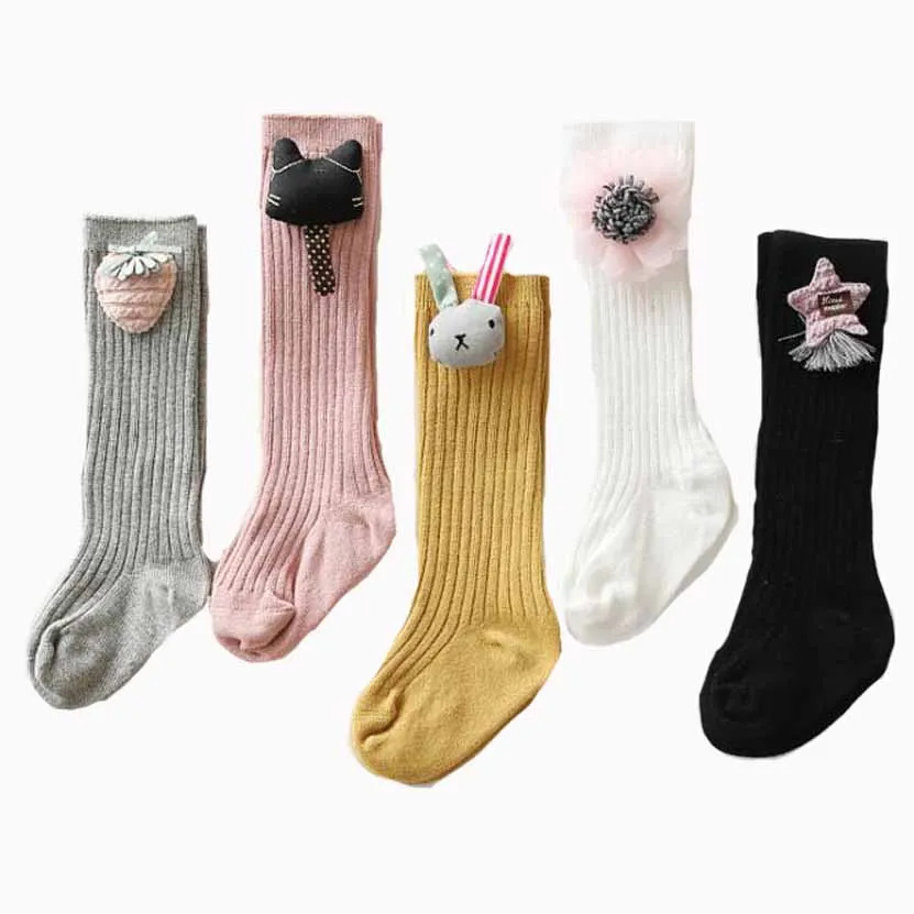 

2020 New spring and autumn children's tube cartoon princess girls baby stockings 0-3 year