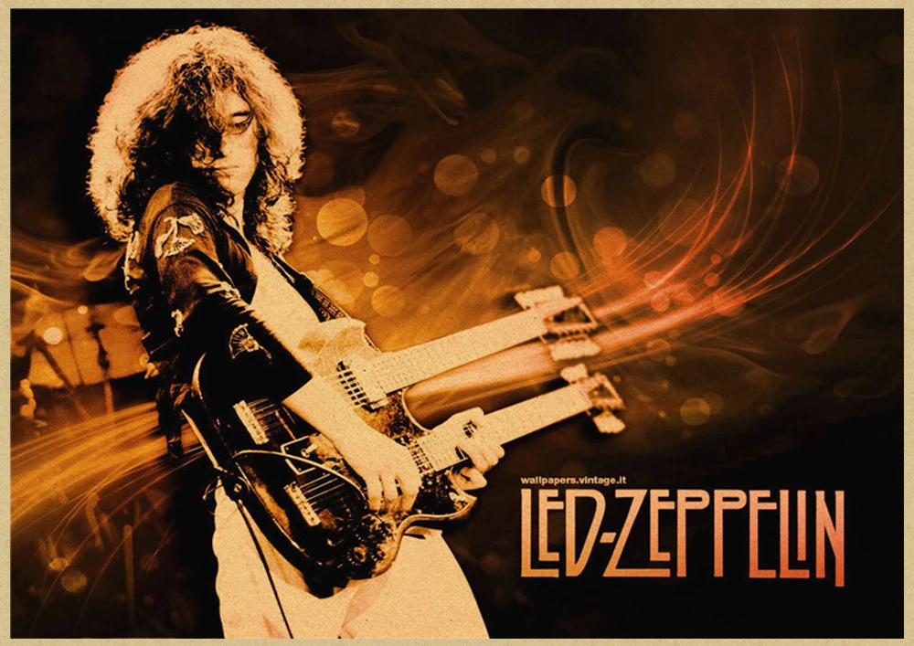 Led Zeppelin рок-музыка крафт-бумага постер для бара/Кафе Ретро плакат декоративной живописи