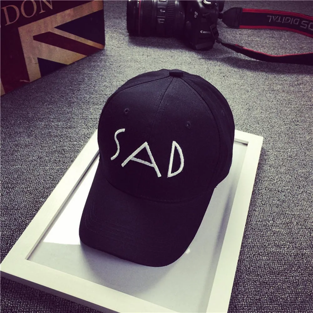 Хлопковая бейсболка с вышивкой Снэпбэк Кепка шапки в стиле хип хоп черная шапка