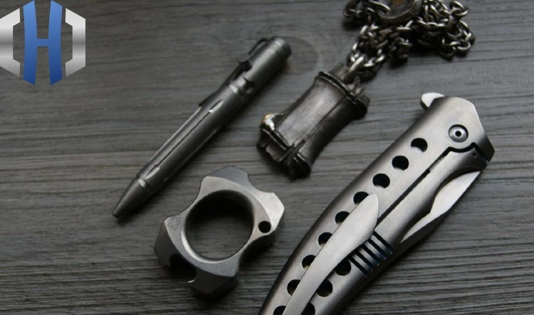 Титановый сплав мини EDC Болт ручка тактическая подпись авторучка сломанное окно