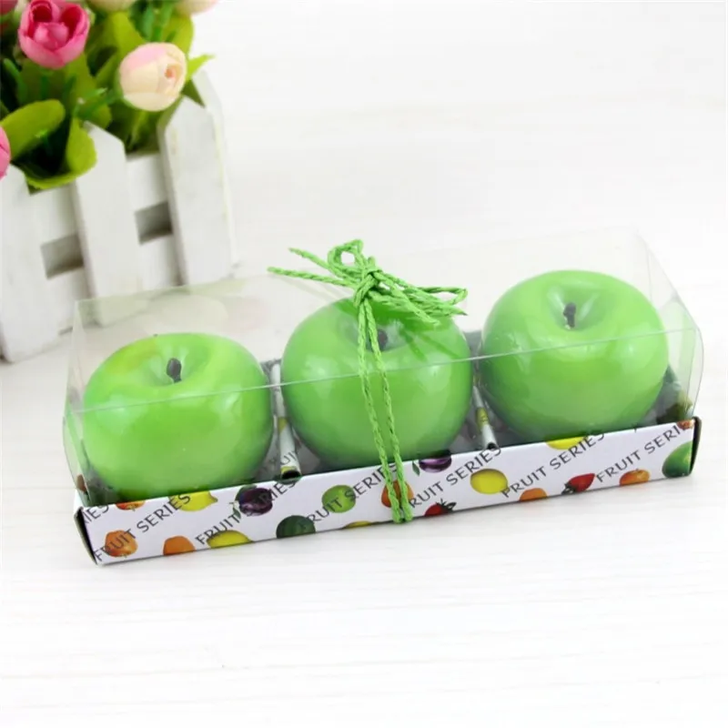 3 шт./лот рождественские ароматизированные свечи оранжевой формы в форме фруктов