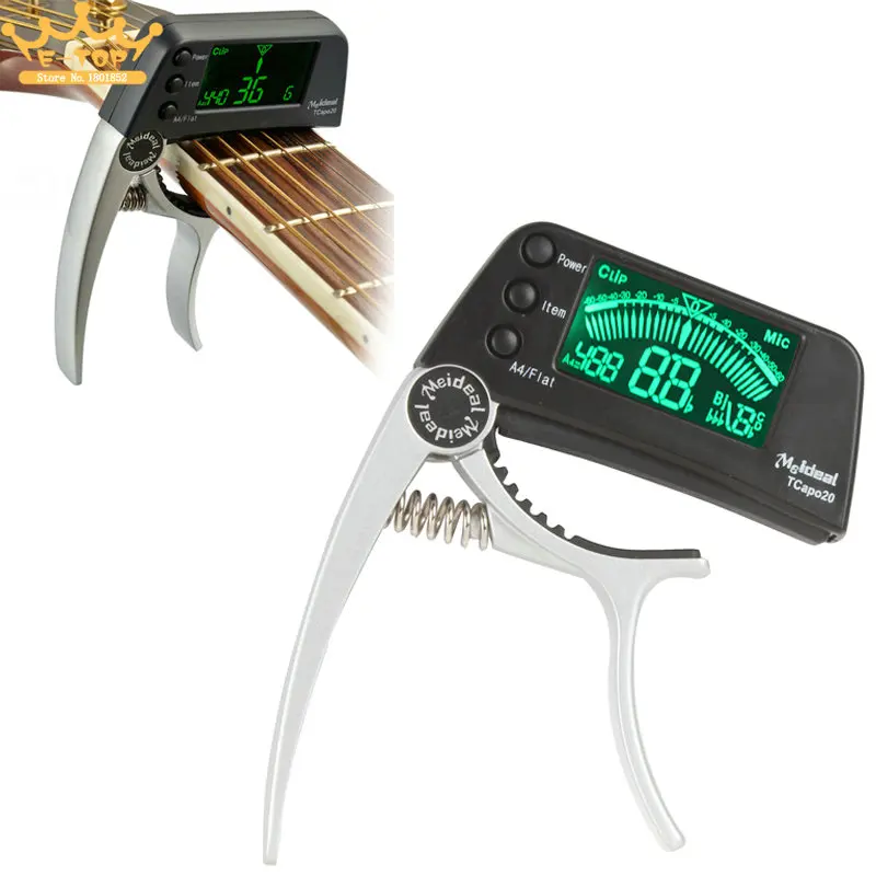 Meideal TCapo20 Мини Цифровой Capo Гитары Электронный Клип На Гитарный Тюнер с LED + Высокая