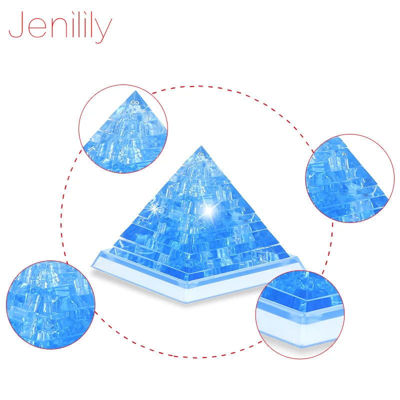 42 шт. 3D пазлы пирамиды для творчества|3d puzzle|puzzle jigsawchildren education |