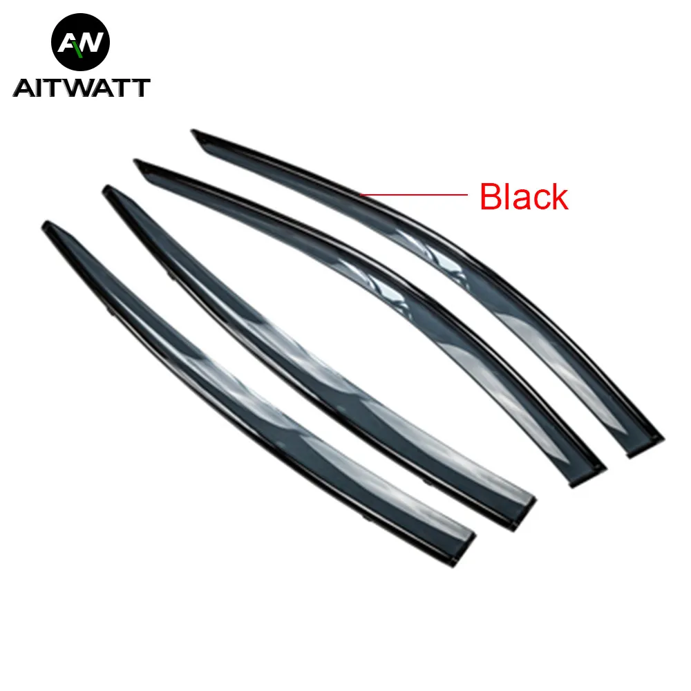 black Подходит для Mazda 6 M6 Atenza- окно козырек Дождь Ветер Дефлектор тент щит Vent защитная пленка накладка, отделка, 4 шт., AITWATT - Цвет: black