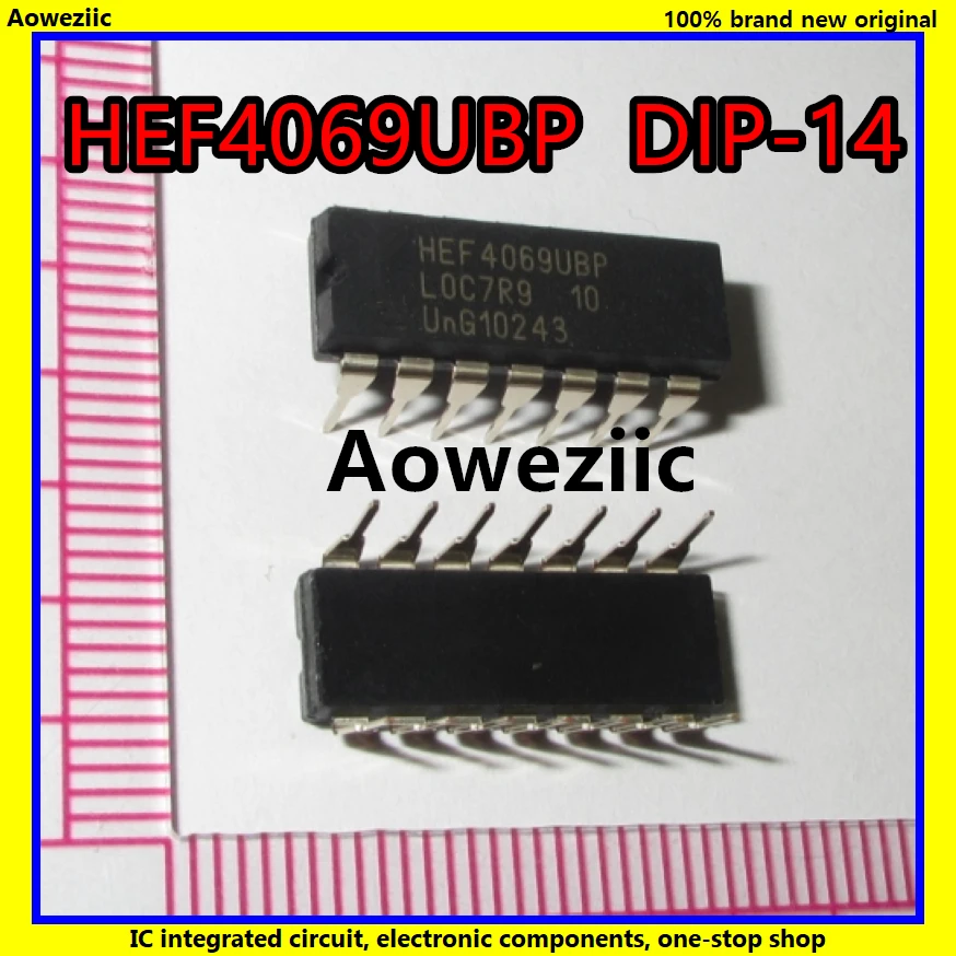 10 шт./лот HEF4069UBP HEF4069 4069 DIP 14 Hex inverter IC новый оригинальный продукт|Реле| |