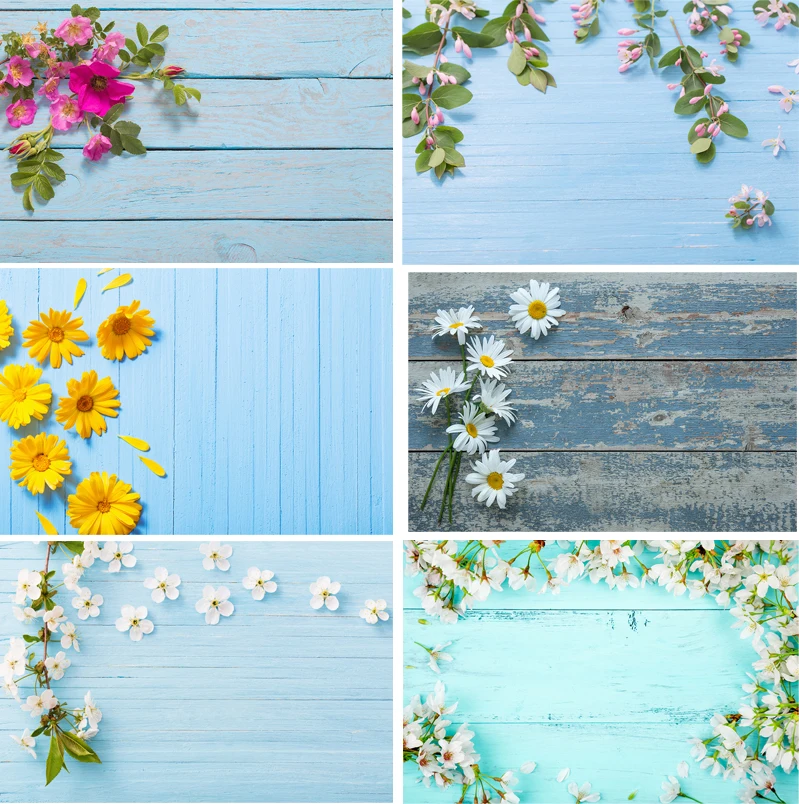 Цветочный Цветок Весна натуральное дерево фон лилиевые цветы на голубой  бирюзовый деревянные доски фон для фотографий PoshMark | AliExpress