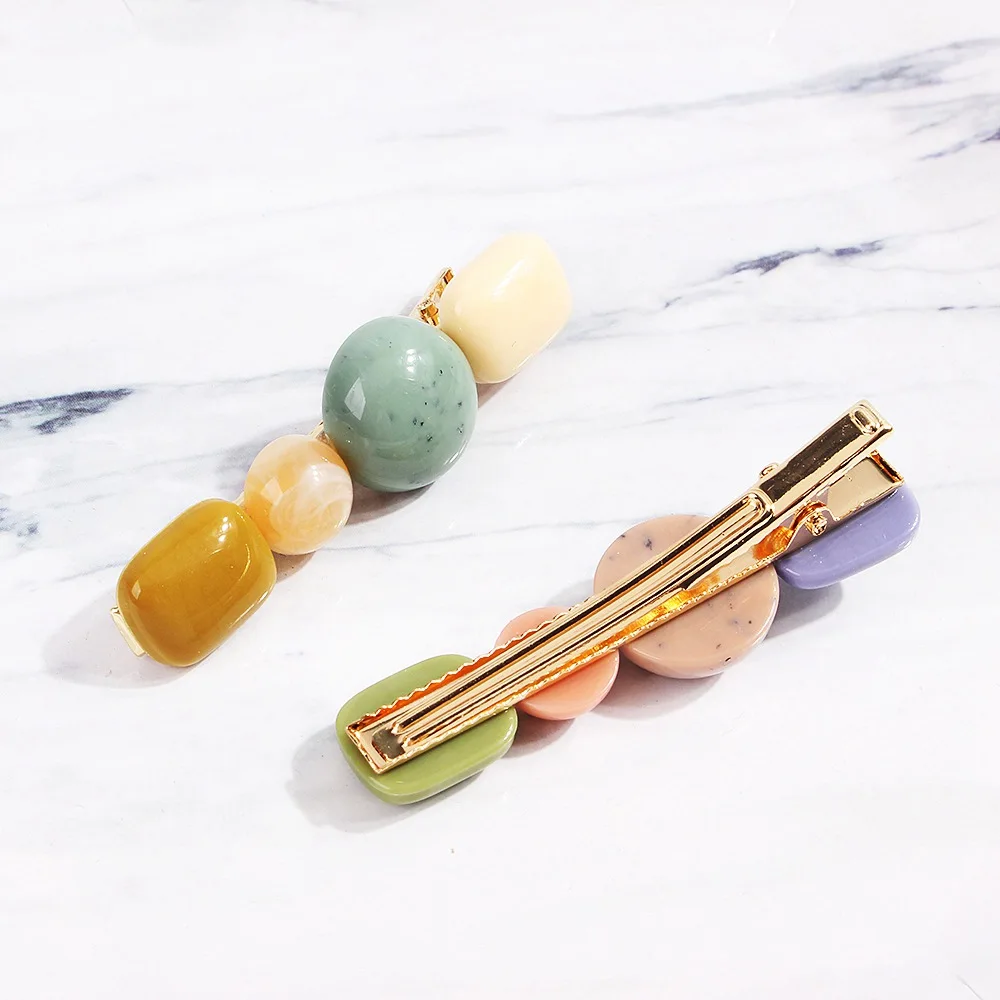 Модные корейские Акриловые зажимы для волос женские милые заколки девочек