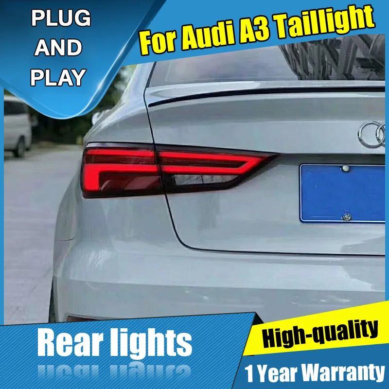 4 шт. автомобильный Стайлинг для Audi A3 хвост светильник s 2015 2019 a3 светодиодный