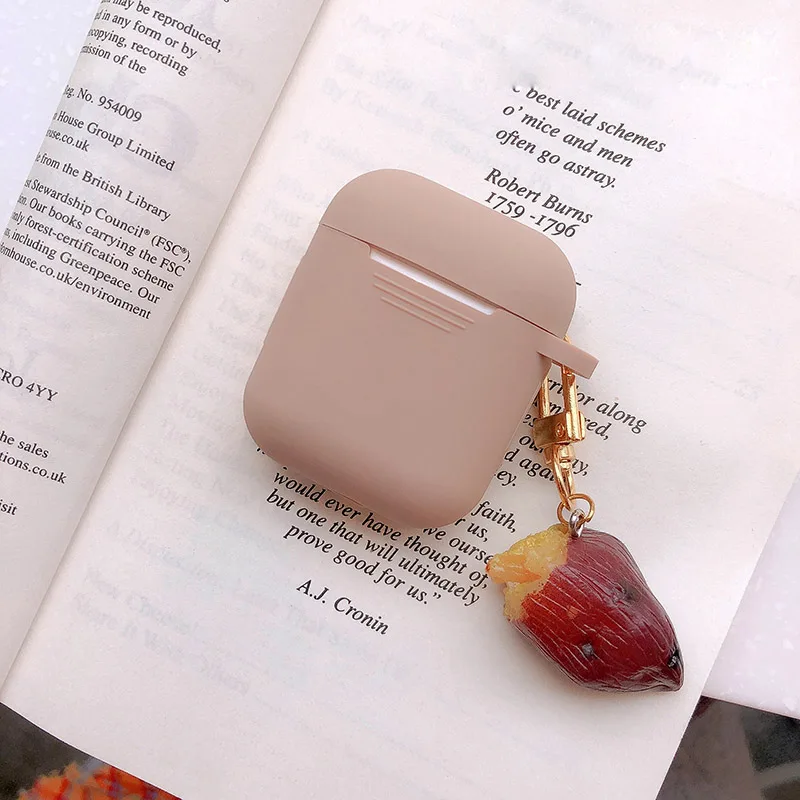 Милый Картофель декоративный силикон наушники чехол для Apple Airpods аксессуары защитный чехол Bluetooth гарнитура брелок подарки
