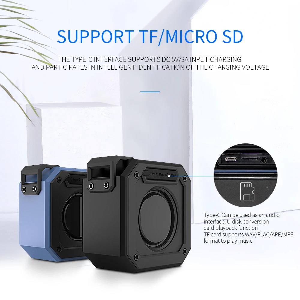 Уличная Беспроводная Bluetooth Колонка IPX7 колонка TWS 3D стерео супер бас бумбокс